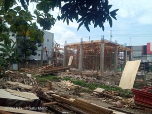 Abaikan K3, Proyek Milyaran Rupiah, Rehabilitasi Koramil Sumberrejo