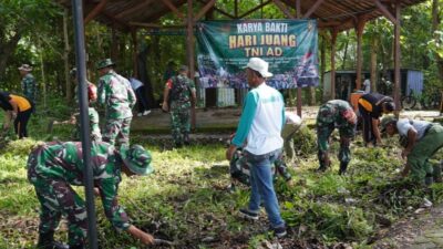 28 Titik Tuntas Digeber Kodim Bojonegoro Pimpin ‘Revolusi’ Kebersihan Sambut Hari Juang TNI AD