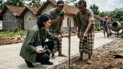 Dugaan Maladministrasi Proyek Jalan Rigid Desa Ngalarangan Bungkamnya Kades Perkuat Tanda Tanya Publik 