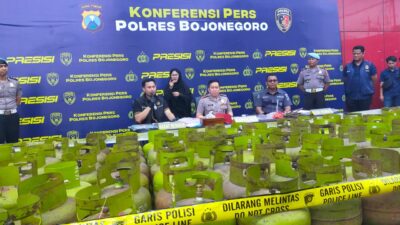 POLRES BOJONEGORO BONGKAR MAFIA LPG, Gas Subsidi 3 Kg Dikuras demi Lipat Gandakan Keuntungan