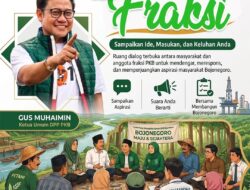 ​Dekatkan Diri dengan Rakyat, Fraksi PKB Bojonegoro Luncurkan Program ‘Jum’at Hari Fraksi’ 