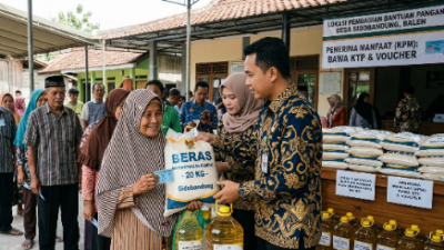 Diterpa Isu Paket Bansos Harus Dibagi Dua, Kades Sidobandung Balen Angkat Bicara