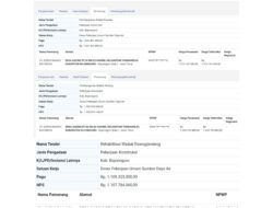 Dugaan Kejanggalan Informasi Pemenang Tender Tiga Paket Pekerjaan, Satu CV Menang di Tiga Paket