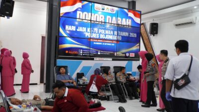Peringati Hari Jadi Polwan ke-78, Polres Bojonegoro Gelar Aksi Donor Darah   